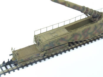 Steel ladders are very finely detailed. The front truck details includes the handbrake. The trucks swivel, and the model is capable of traversing Z scale curves.